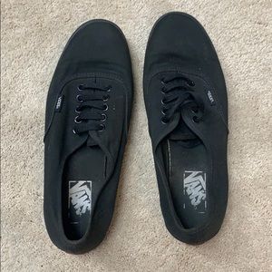 black thin sole vans